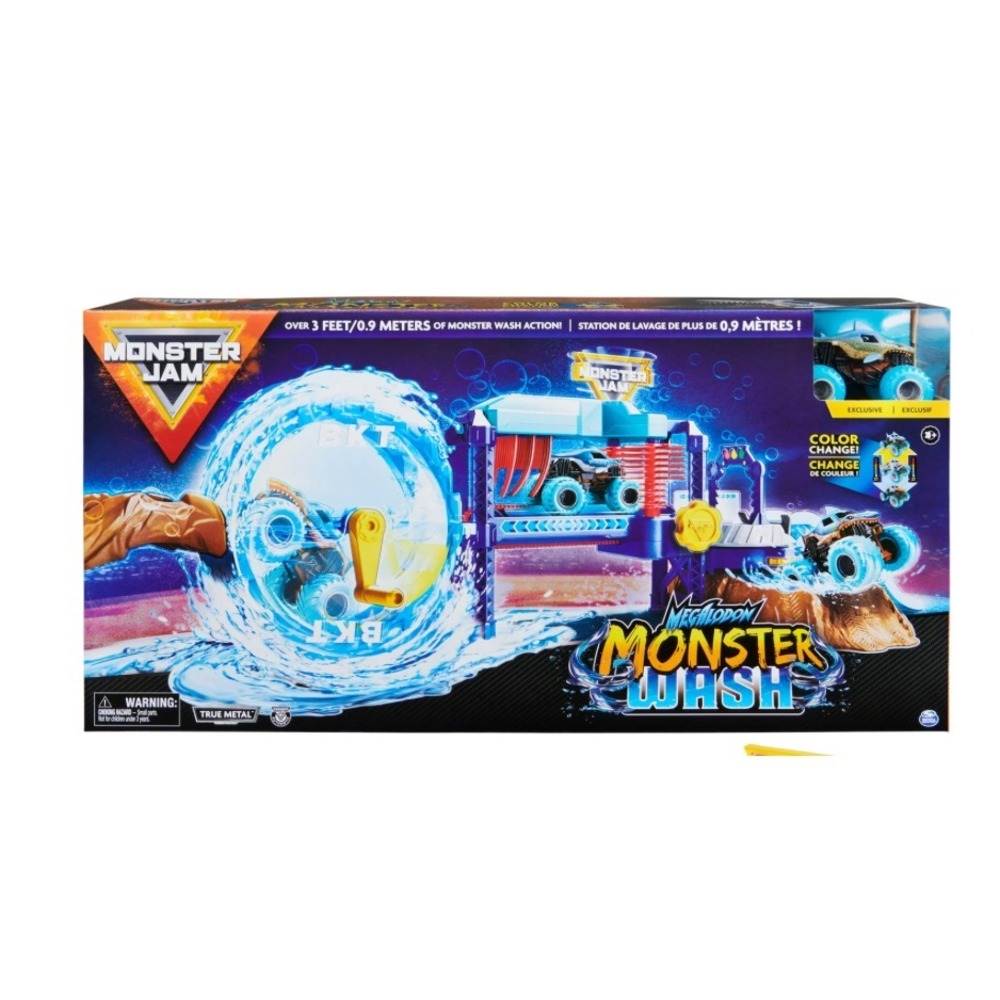 MONSTER JAM MEGALODON MONSTER WASH/ INTERACTIVE/ TRUCK INCLUDED/ BRAND NEW/ SLD